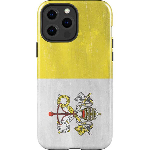 Vatican City Flag Distressed iPhone 13 Pro Max Impact Case